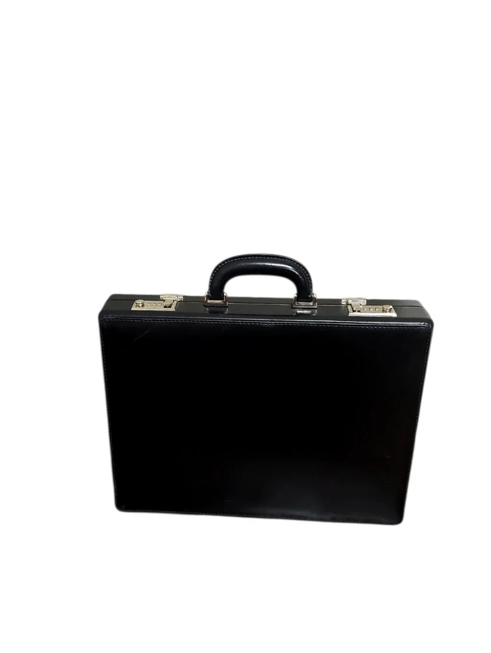 Cole Haan Black Leather Classic Hardshell Attache Briefcase Gently Loved